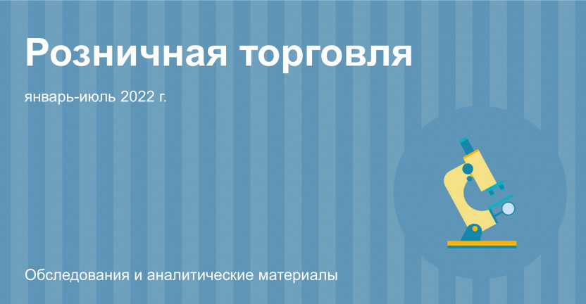 Оборот розничной торговли в Московской области в январе-июле 2022 г.